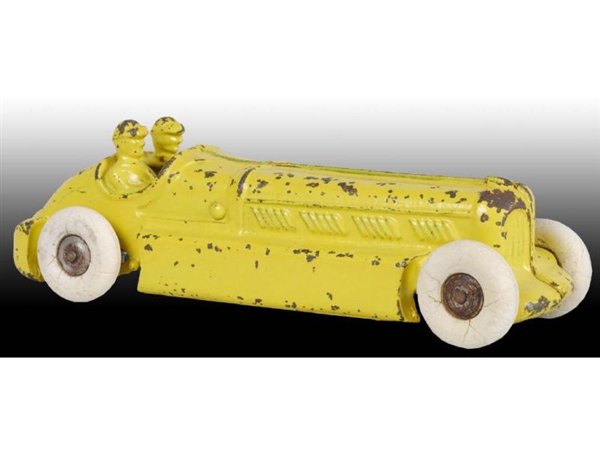 CAST IRON AC WILLIAMS LARGE TWO-MAN RACER CAR TOY.