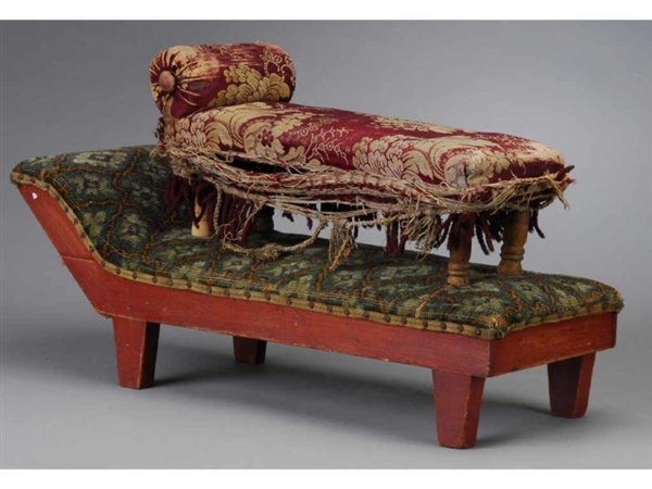 LOT: TWO DOLL-SIZE FAINTING COUCHES               