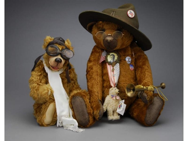 LOT: TWO CONTEMPORARY ARTIST CHARACTER BEARS      