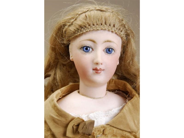 PORTRAIT FACE FASHION DOLL, KID OVER WOOD BODY    