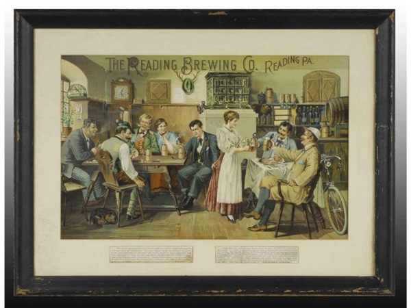 THE READING BREWING CO. PAPER LITHO POSTER.       