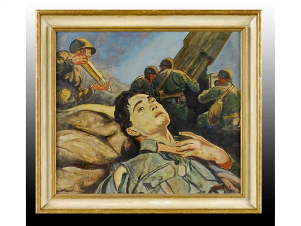 OIL ON BOARD BY DR. H.B. MOSSING.                 
