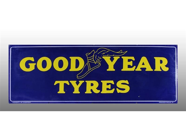GOOD YEAR TYRES PORCELAIN SIGN.                   