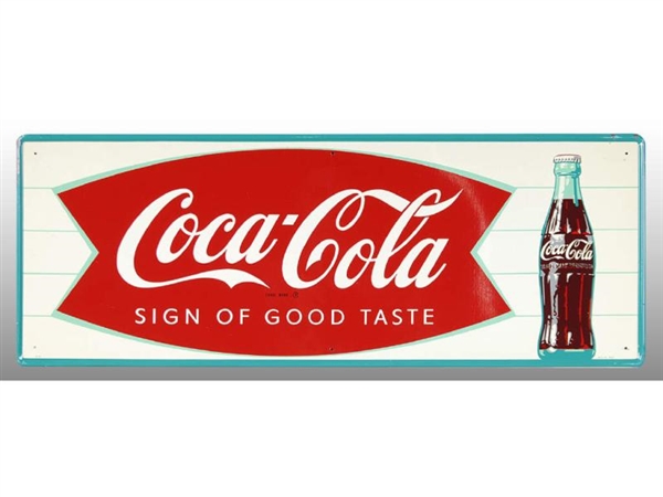 LOT OF 4: COCA-COLA SIGN OF GOOD TASTE TIN SIGNS. 