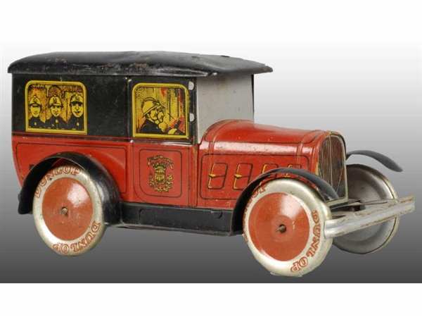 FRENCH TIN POLICE CAR TOY.                        
