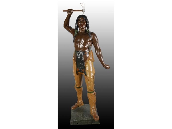 LIFE SIZE CIGAR STORE INDIAN ADVERTISING FIGURE.  