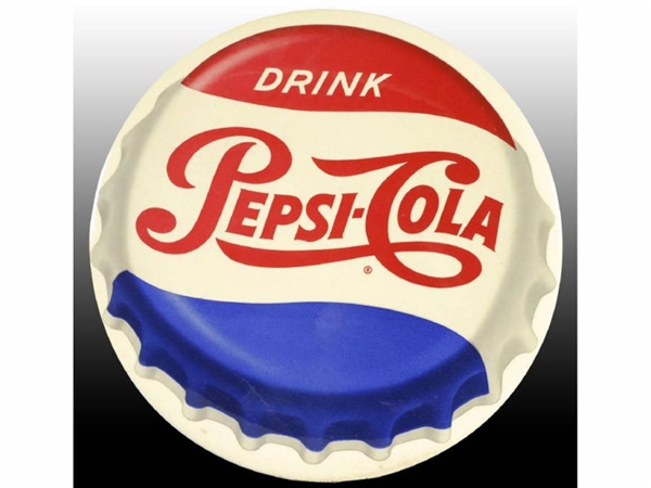 LOT OF 2: 1950S CELLULOID PEPSI-COLA SIGNS.       