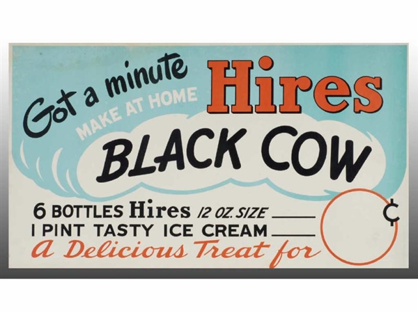 LOT OF 5: IDENTICAL HIRES BLACK COW SIGNS.        