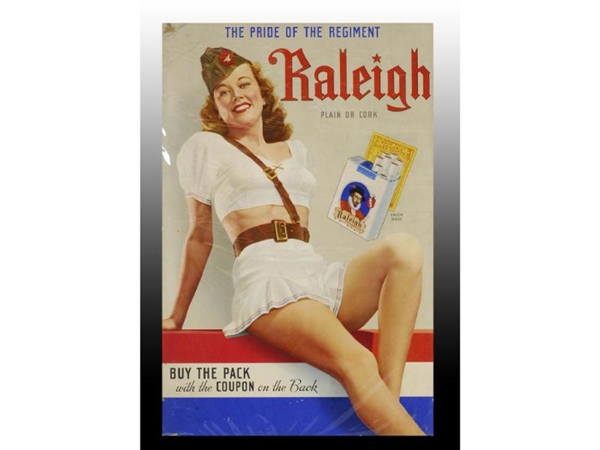 RALEIGH CIGARETTES CARDBOARD POSTER.              