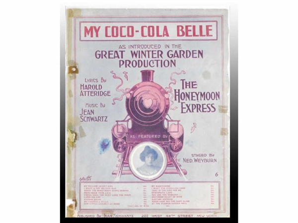 MY COCO-COLA BELLE SHEET MUSIC.                   