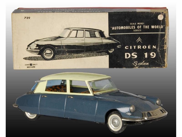 JAPANESE CITROEN DS-19 TOY CAR WITH ORIGINAL BOX. 