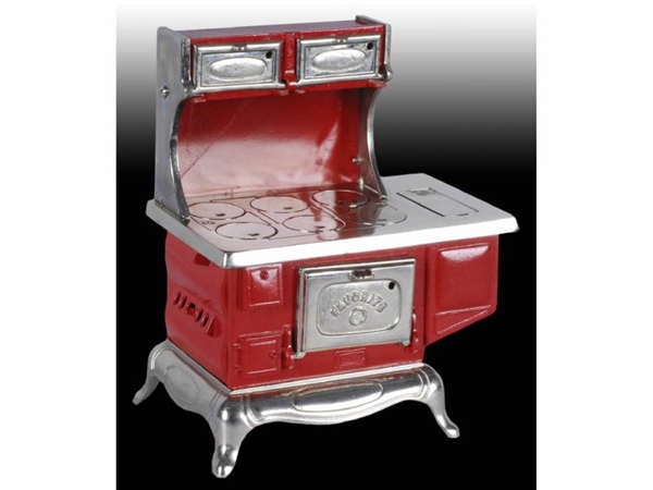 RED FAVORITE CHILDRENS TOY STOVE.                