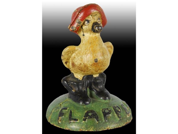 THE FLAPPER HUBLEY CAST IRON PAPERWEIGHT.         