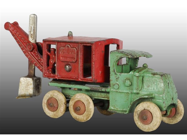 CAST IRON HUBLEY GENERAL "DIGGER" TRUCK TOY.      
