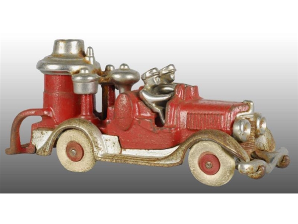 CAST IRON HUBLEY FIRE PUMPER WITH DOUBLE FIGURE.  