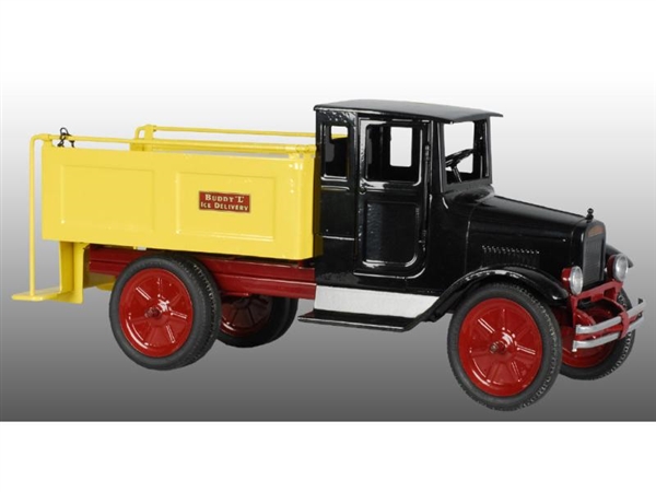 PRESSED STEEL BUDDY L ICE DELIVERY TRUCK TOY.     