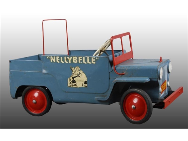 PRESSED STEEL NELLY BELLE JEEP PEDAL CAR TOY.     