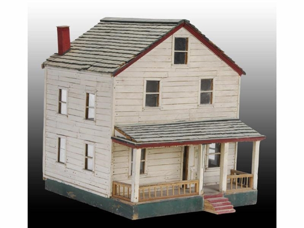 CHILDS DOLL HOUSE WITH PORCH.                    