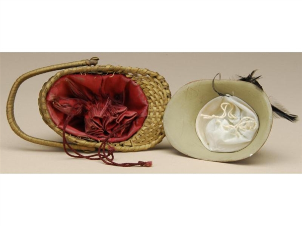 LOT: TWO HAT CANDY CONTAINERS.                    