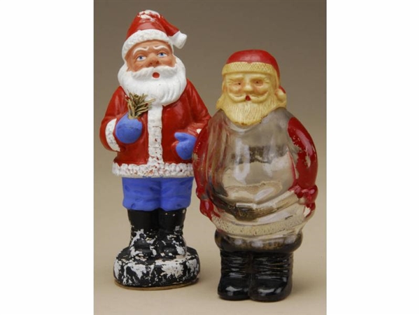 LOT: TWO SANTA CANDY CONTAINERS                   