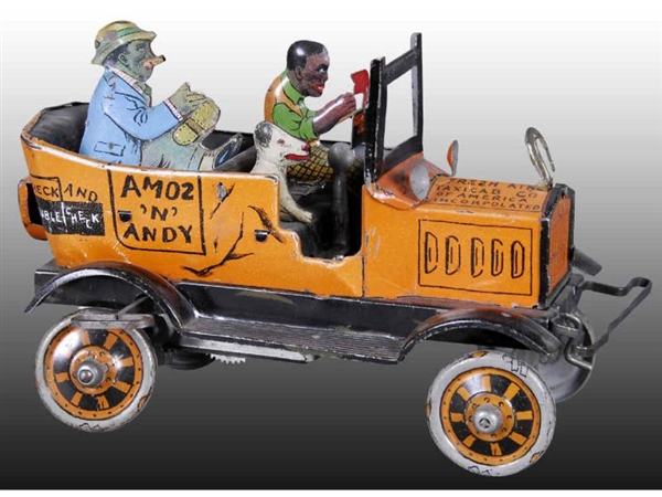 MARX TIN WIND-UP AMOS-N-ANDY TOY TAXI.            