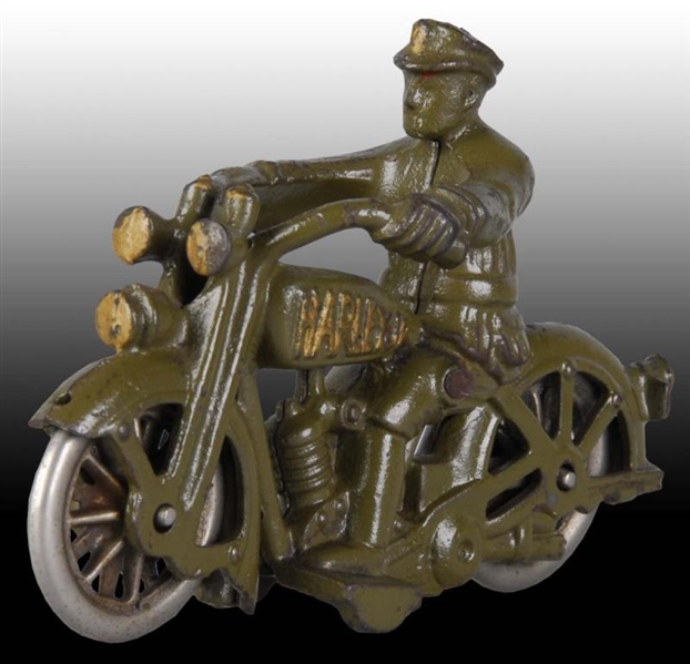 HUBLEY CAST IRON HARLEY MOTORCYCLE TOY.           