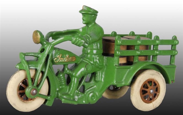 CAST IRON HUBLEY INDIAN TRAFFIC CAR MOTORCYCLE TOY
