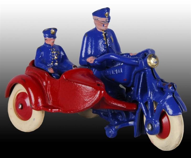 CAST IRON CHAMPION MOTORCYCLE TOY WITH BOX.       