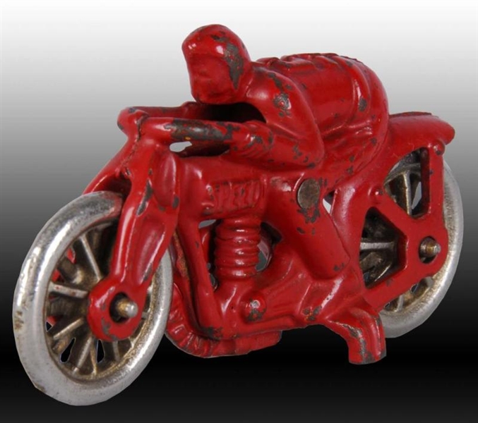 CAST IRON HUBLEY #5 SPEED MOTORCYCLE TOY.         
