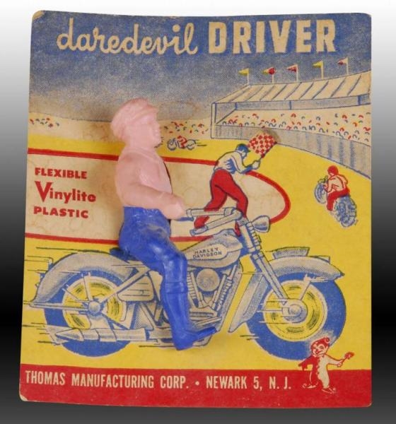CLASSIC HARLEY DAVIDSON MOTORCYCLE TOY WITH RIDER.