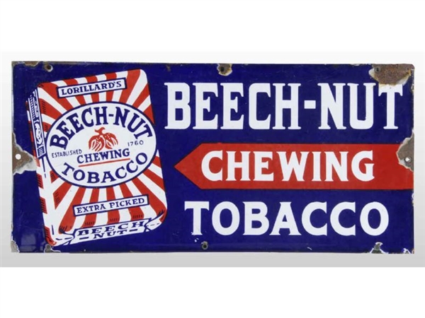 BEECH-NUT CHEWING TOBACCO PORCELAIN SIGN.         