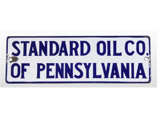 STANDARD OIL CO. OF PENNSYLVANIA PORCELAIN SIGN.  