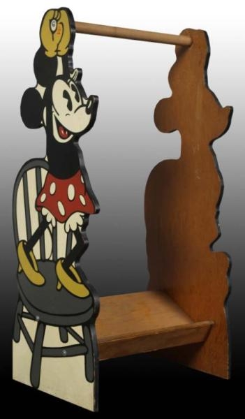 DISNEY WOODEN MICKEY & MINNIE MOUSE BOOK RACK.    