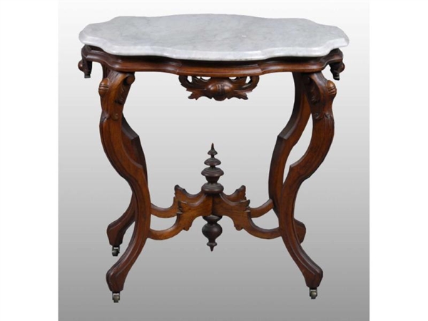 VICTORIAN MARBLE TOP TABLE.                       
