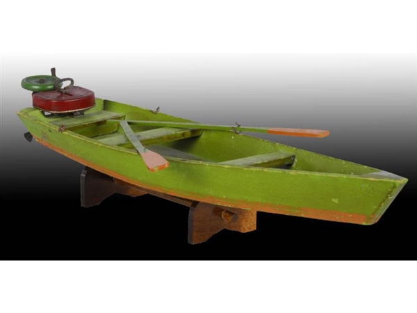 AMERICAN MADE WOODEN TOY BOAT.                    