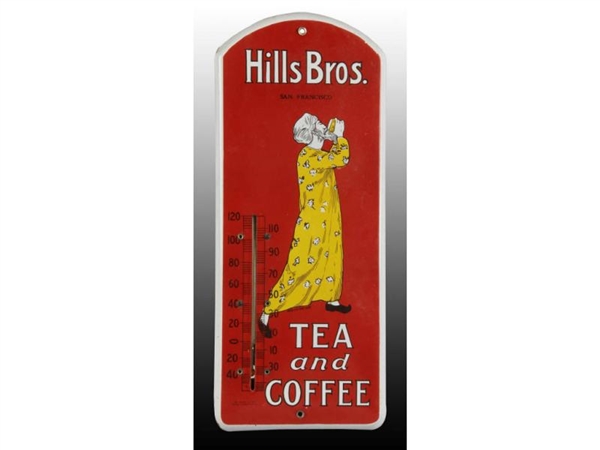 HILLS BROS. PORCELAIN TEA & COFFEE THERMOMETER.   