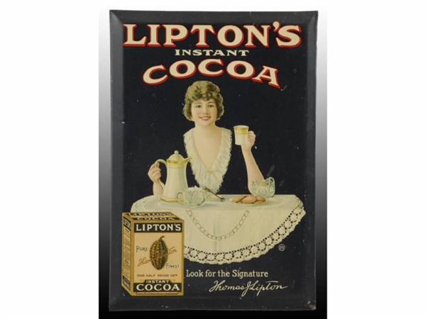 LIPTONS COCOA SIGN.                              