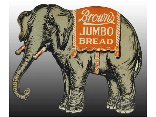 JUMBO BREAD DIE-CUT ELEPHANT SIGN.                