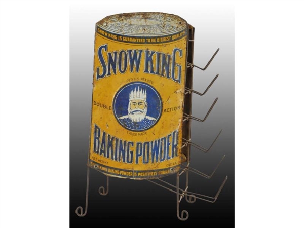 SNOW KING BAKING POWDER 2-SIDED BAG RACK.         