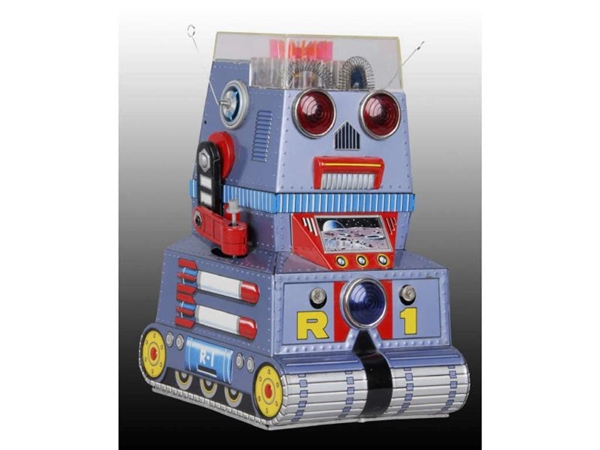 JAPANESE BATTERY-OPERATED ROBOT Z TANK TOY W/ BOX.