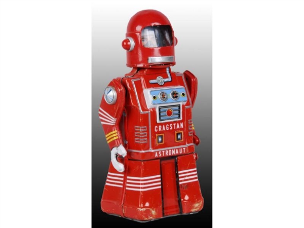 RED CRAGSTON FRICTION ASTRONAUT TOY.              