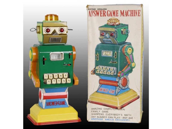 JAPANESE ANSWER GAME ROBOT MACHINE WITH ORIG. BOX.