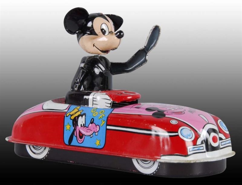 WALT DISNEY LINEMAR MICKEY MOUSE THE DRIVER TOY.  