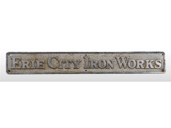 CAST IRON ERIE CITY IRON WORKS SIGN.              