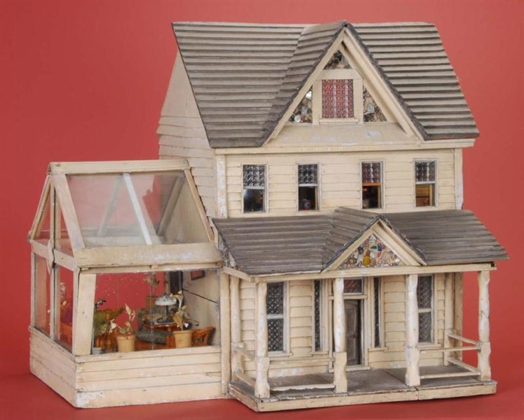NEWPORT RI DOLLHOUSE WITH CONSERVATORY CA. 1910   
