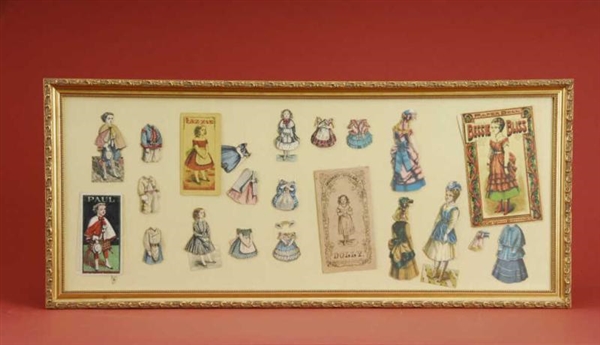 FRAMED EARLY MCLOUGHLIN BROTHERS PAPER DOLLS      
