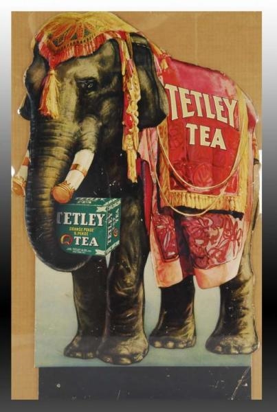 TETLEY TEA DIE-CUT CARDBOARD POSTER.              