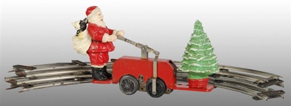 LIONEL MICKEY MOUSE & SANTA WIND-UP HANDCAR TOY.  