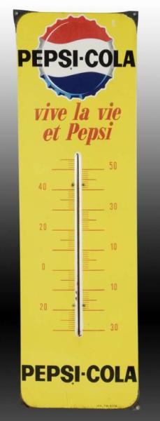 LOT OF 2: FOREIGN PEPSI COLA LARGE THERMOMETERS.  