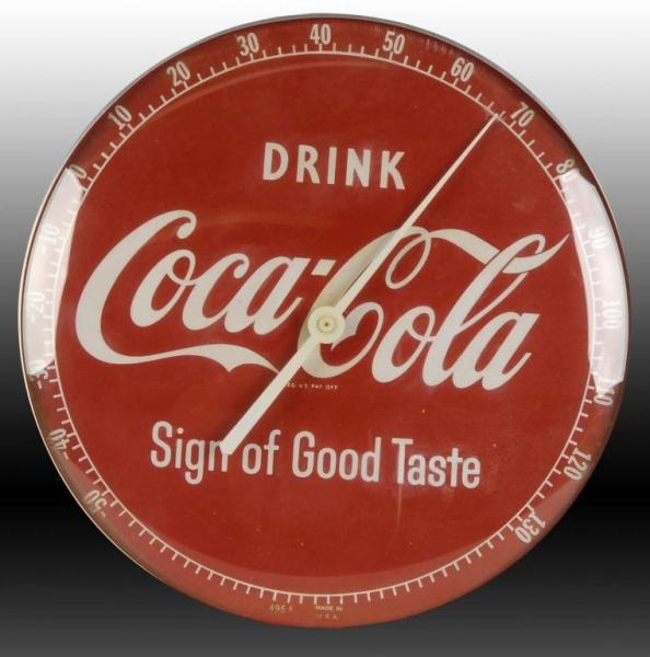 COCA-COLA SIGN OF GOOD TASTE THERMOMETER.         